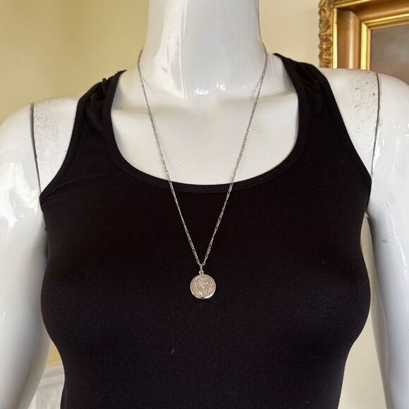 Vintage Rembrandt Sterling Silver St. Christopher Medal & 24” Chain - Picture 1 of 11